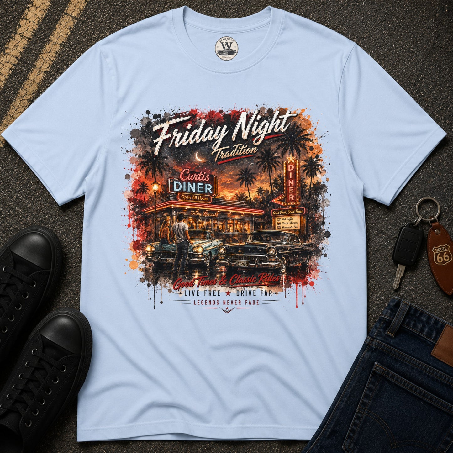 Friday Night Tradition Vintage Car Tee