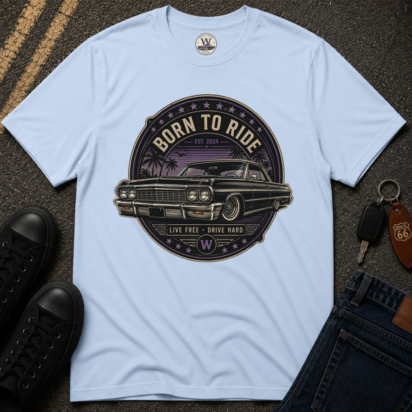 Born To Ride – Classic Lowrider Tee