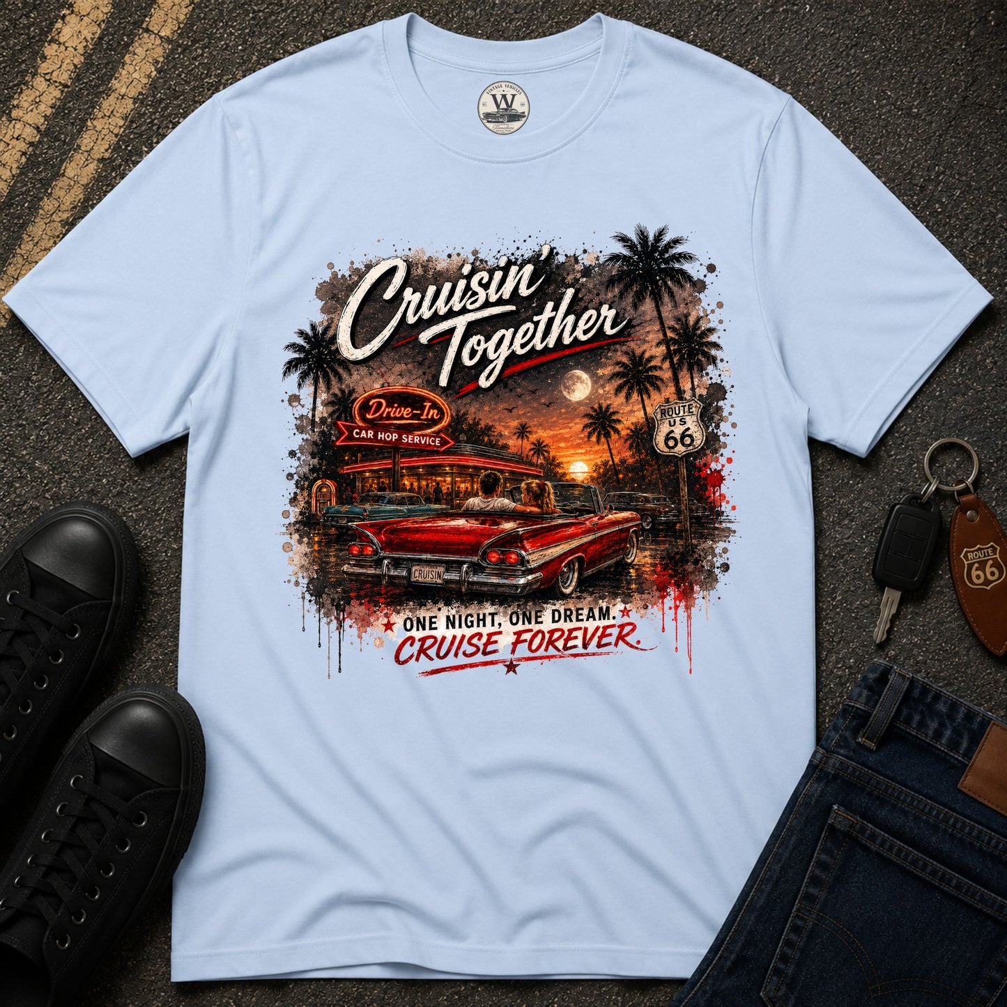 Cruisin' Together Red Convertible Tee