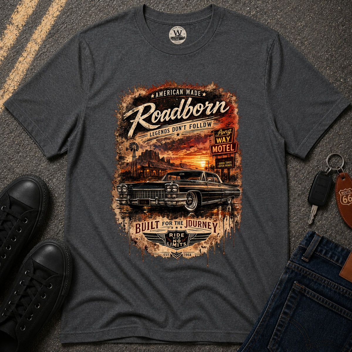 Roadborn – Oldschool Car T-Shirt