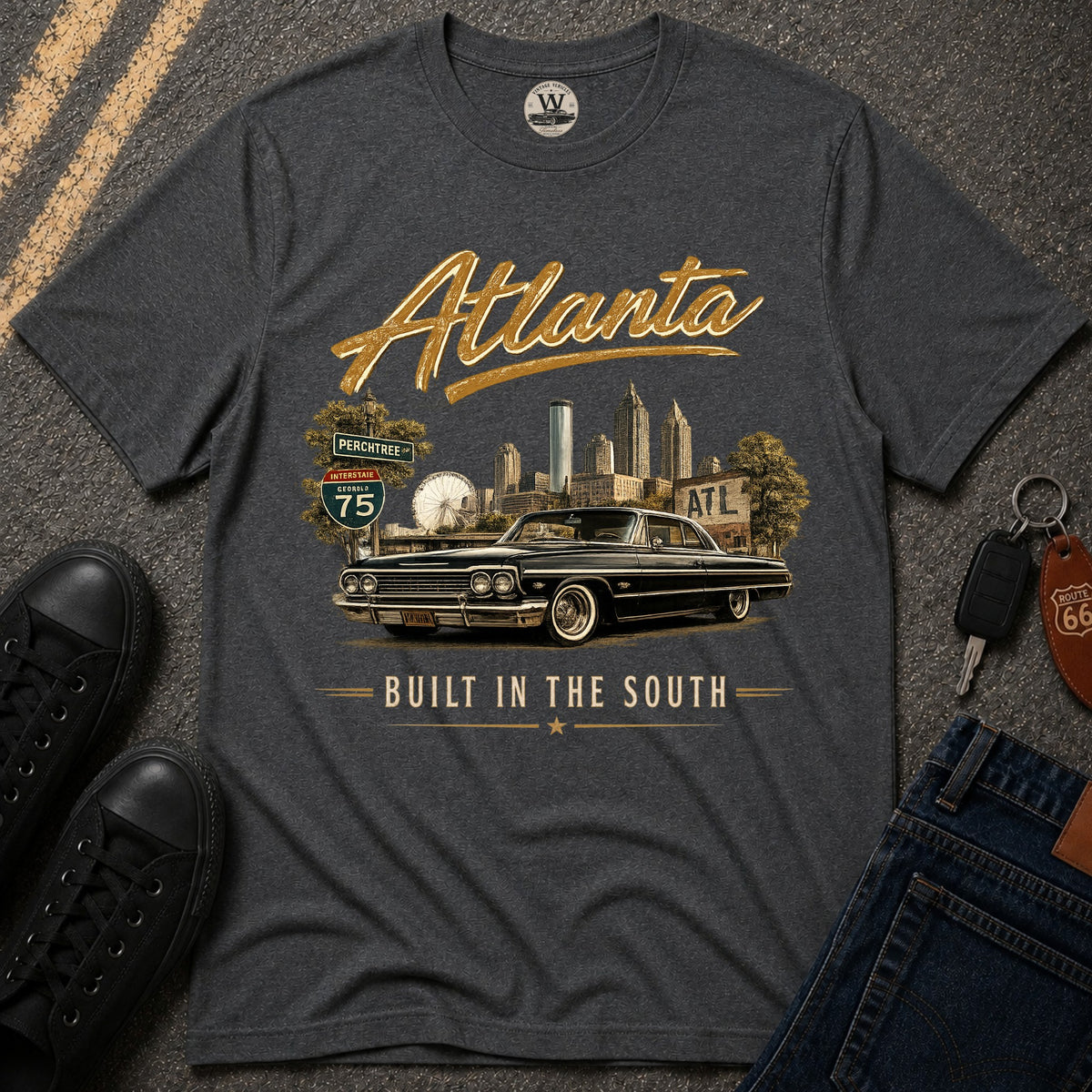 Atlanta Vintage Car T-Shirt