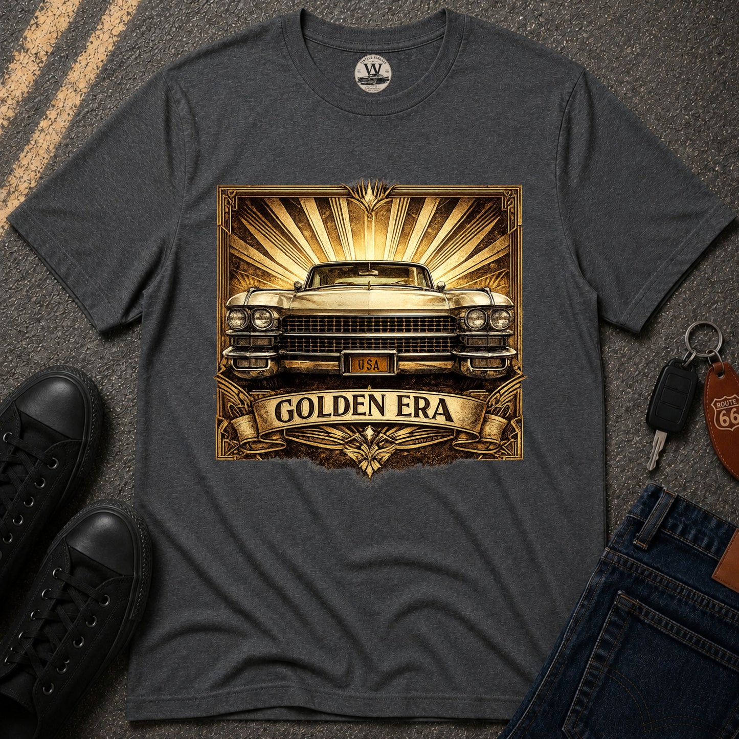 Golden Era Classic Car Tee