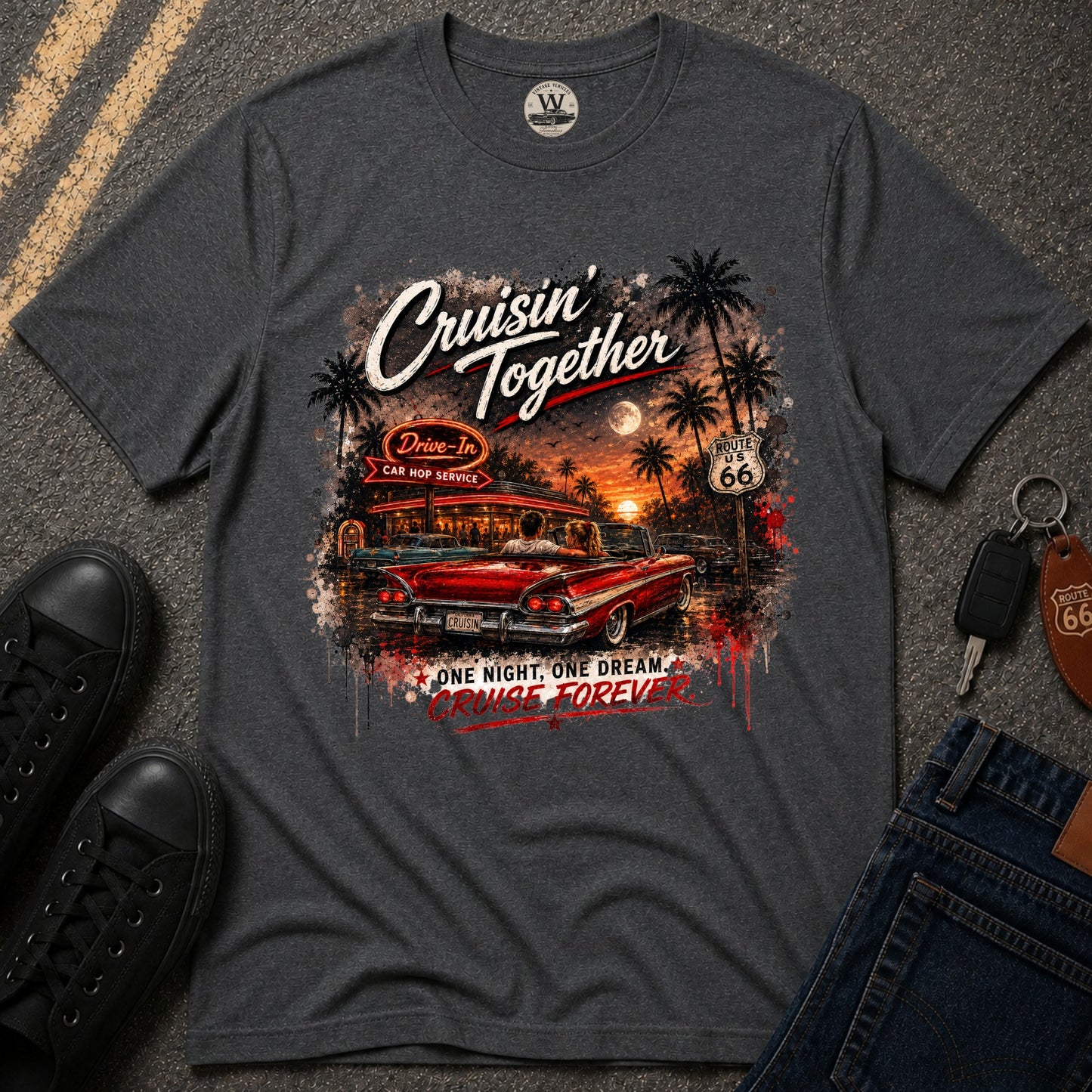 Cruisin' Together Red Convertible Tee