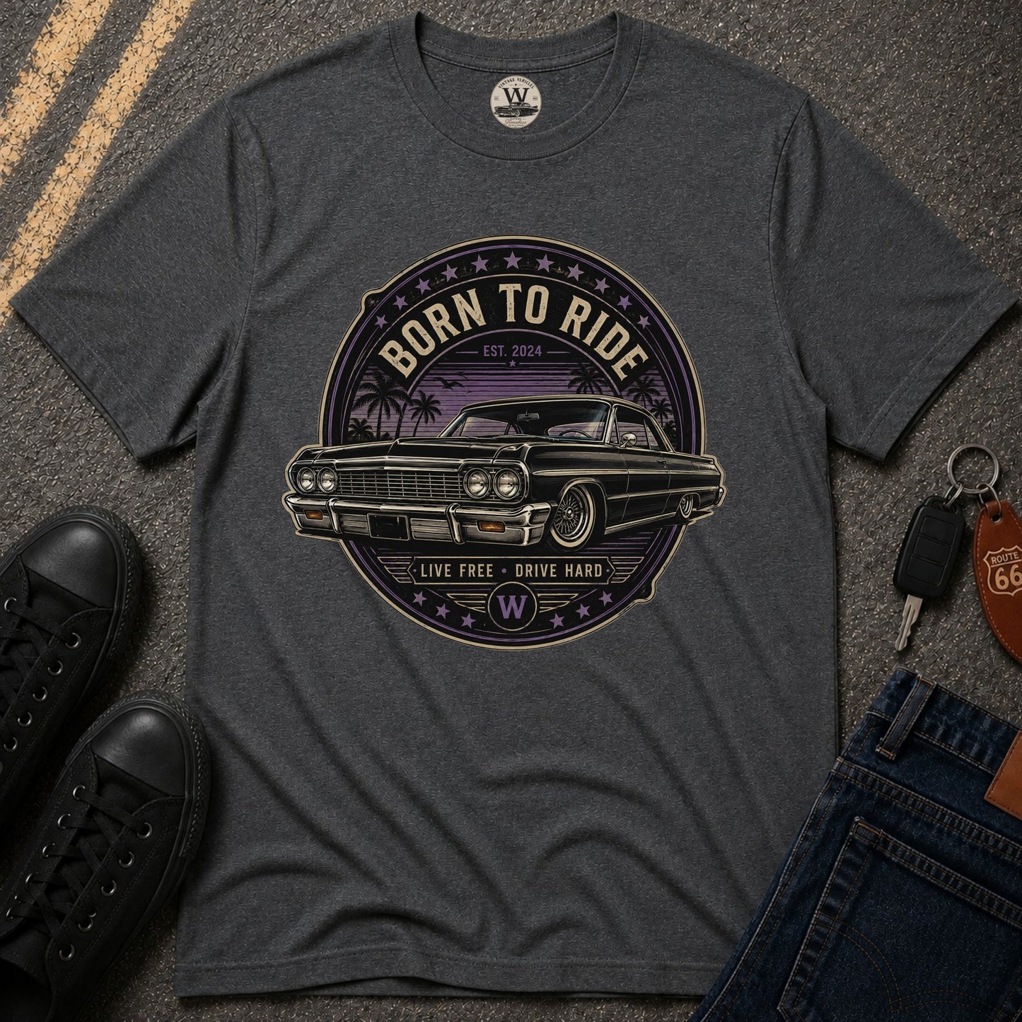Born To Ride – Classic Lowrider Tee