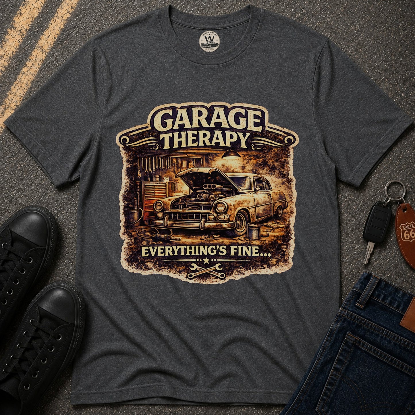Garage Therapy – Vintage Mechanic Tee