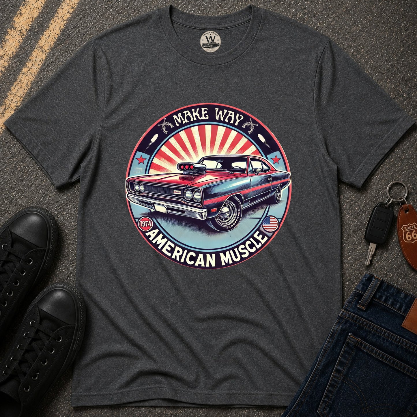 Make Way – American Muscle Car Tee