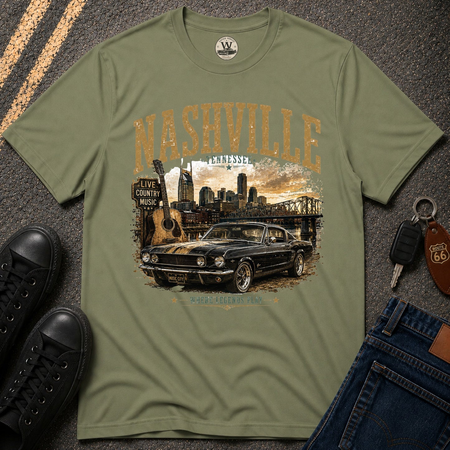 Nashville Classic Car T-Shirt
