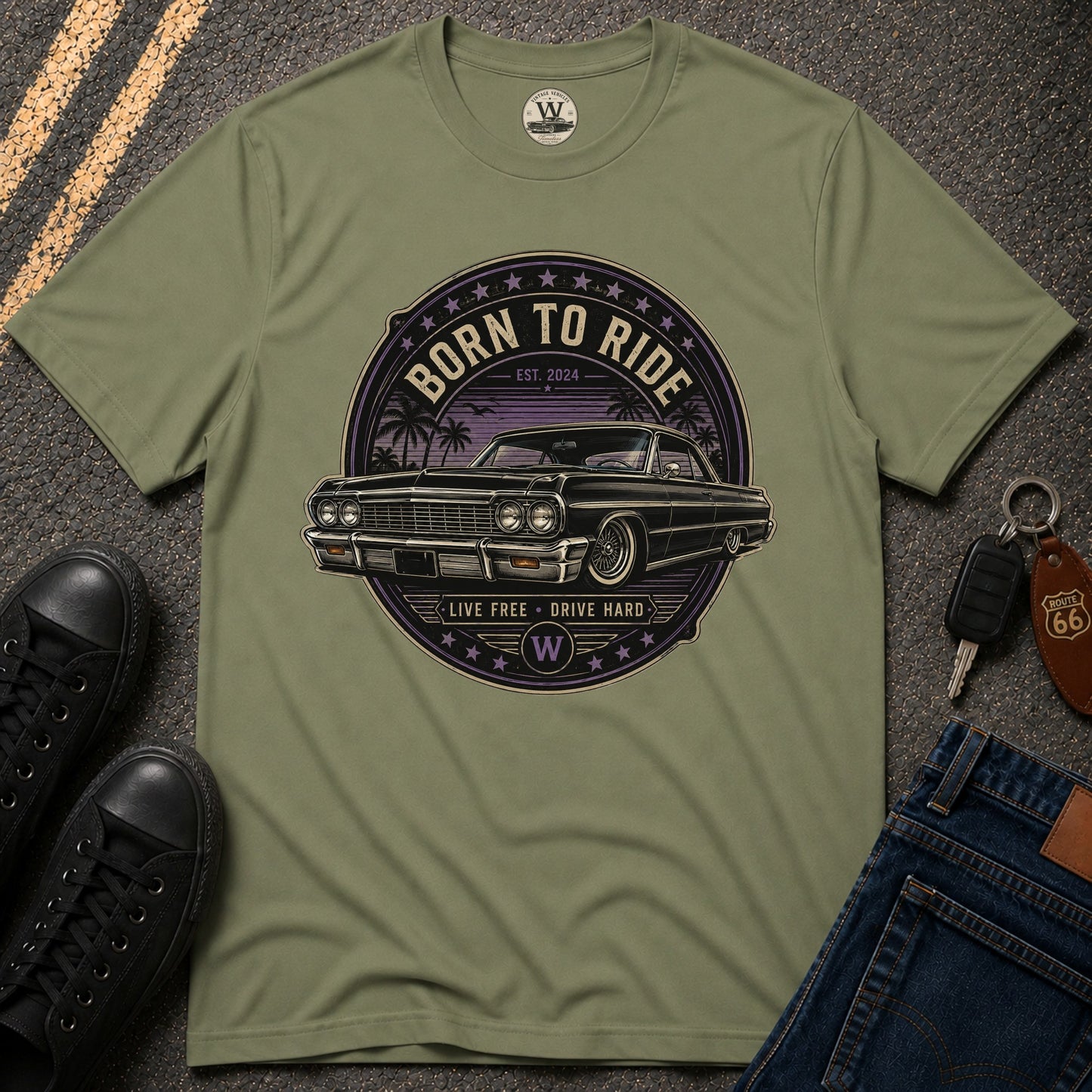 Born To Ride – Classic Lowrider Tee