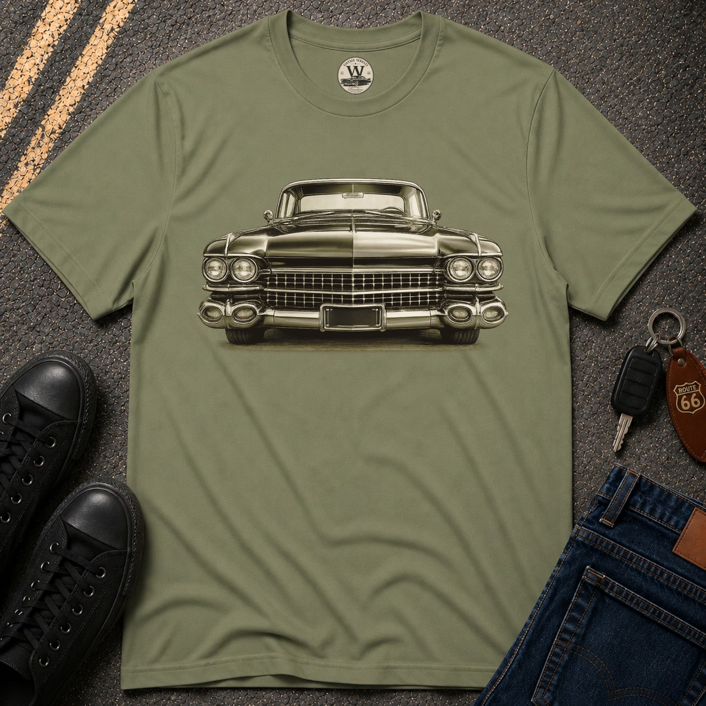 Classic 1950s American Car Graphic Tee