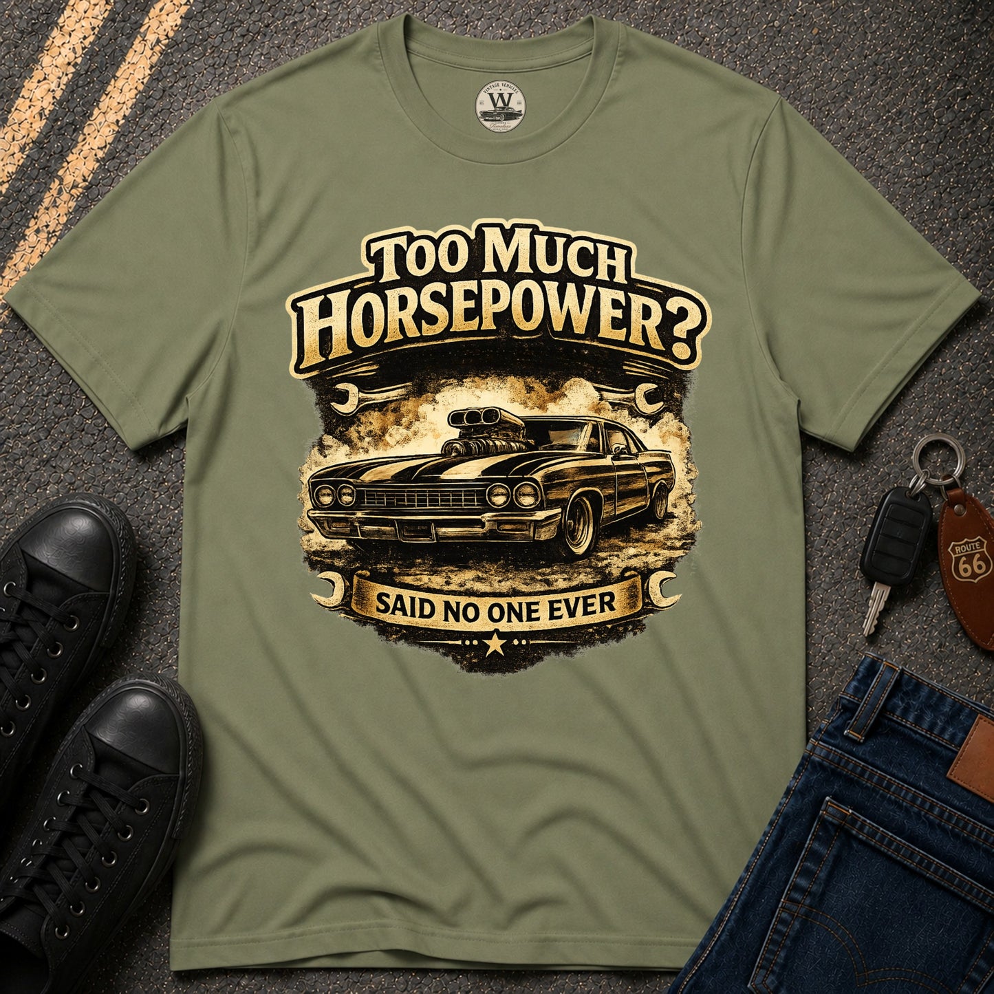 Too Much Horsepower — Classic Car Tee