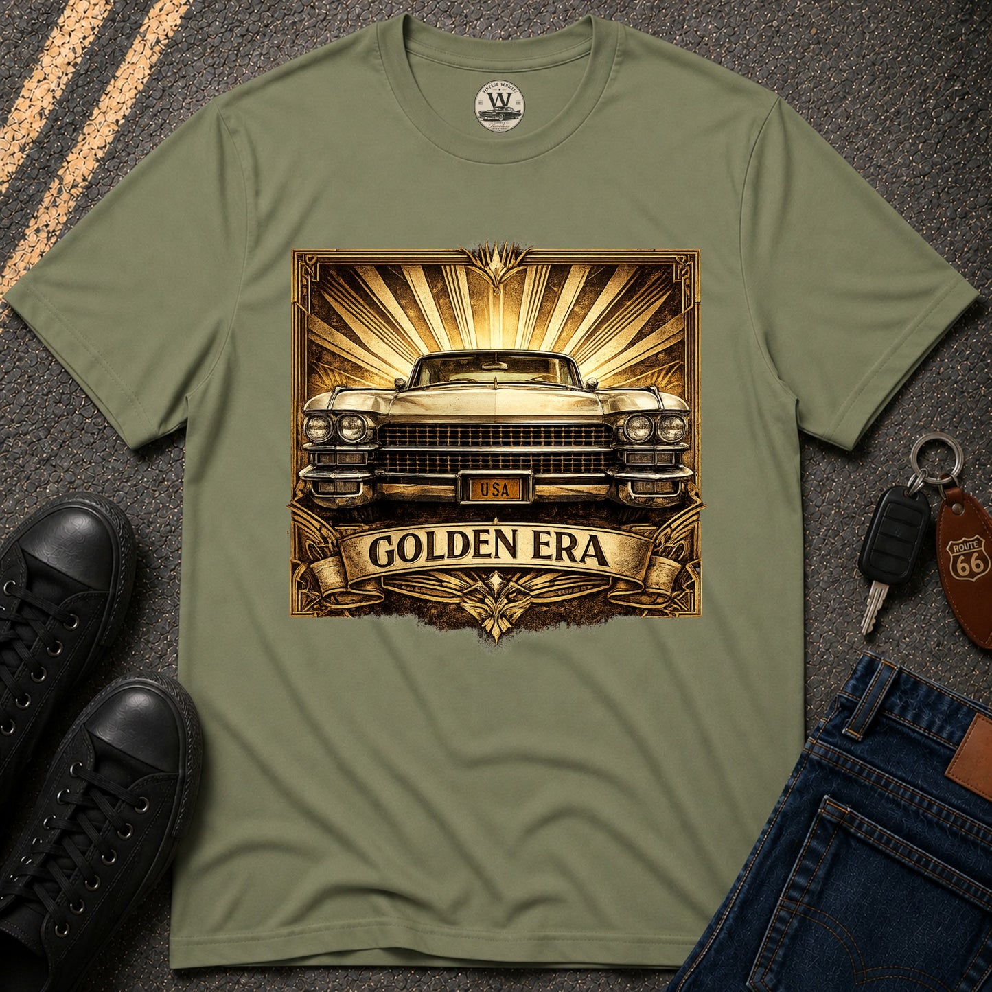 Golden Era Classic Car Tee