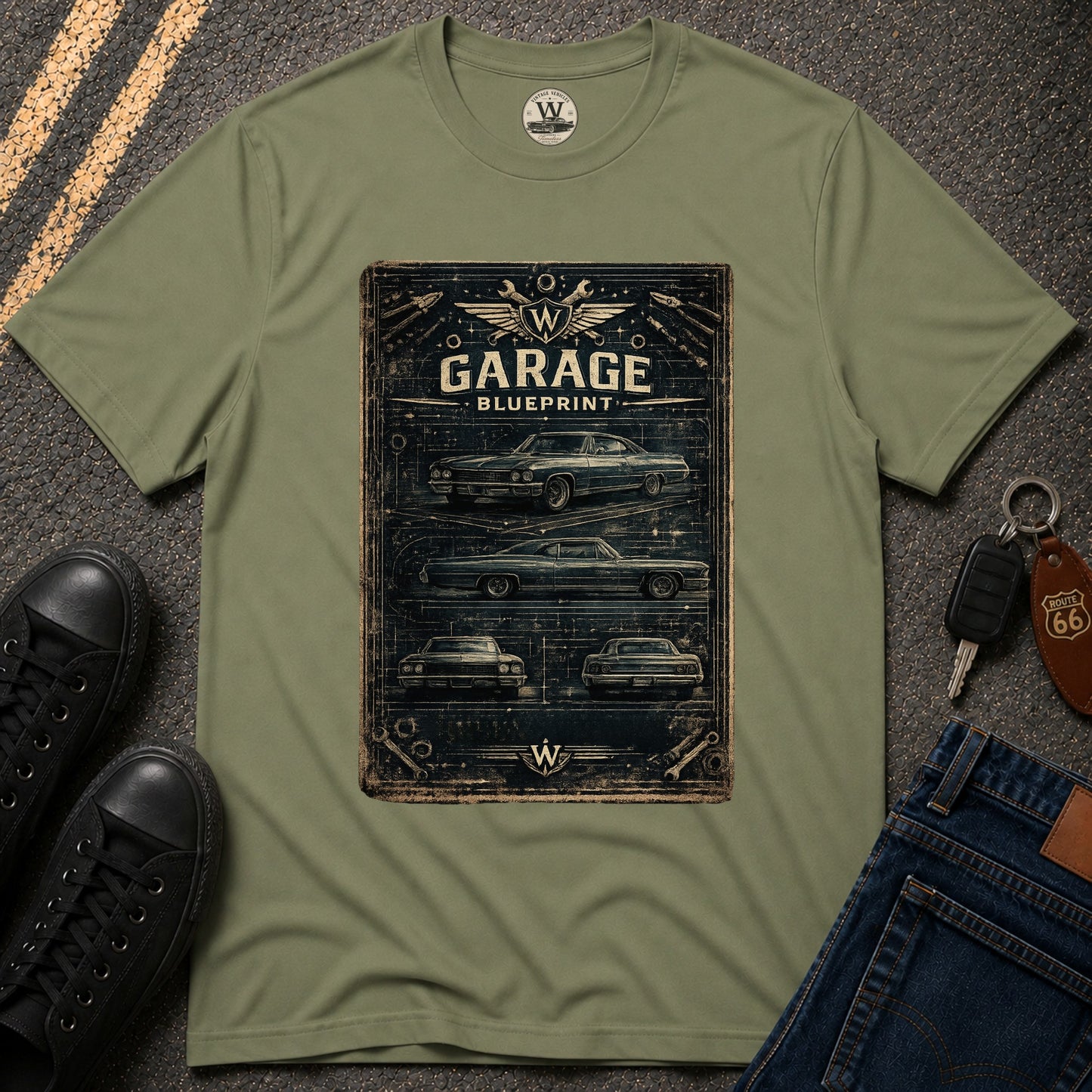Garage Blueprint Tee