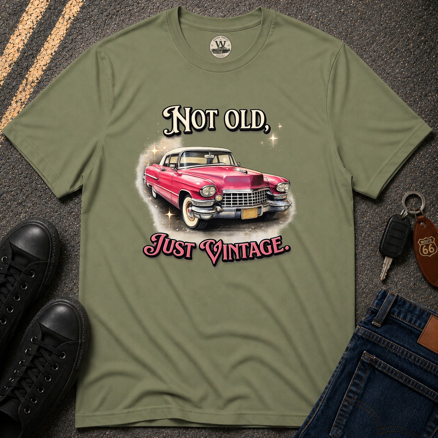 Not Old, Just Vintage – Classic Car Tee