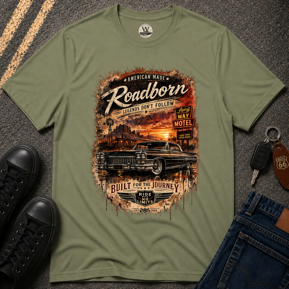 Roadborn – Oldschool Car T-Shirt