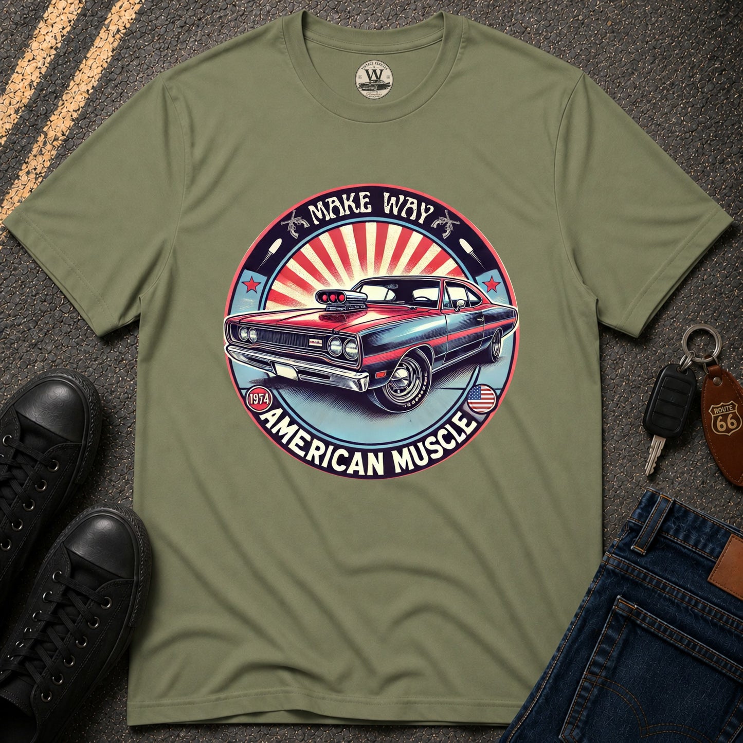 Make Way – American Muscle Car Tee