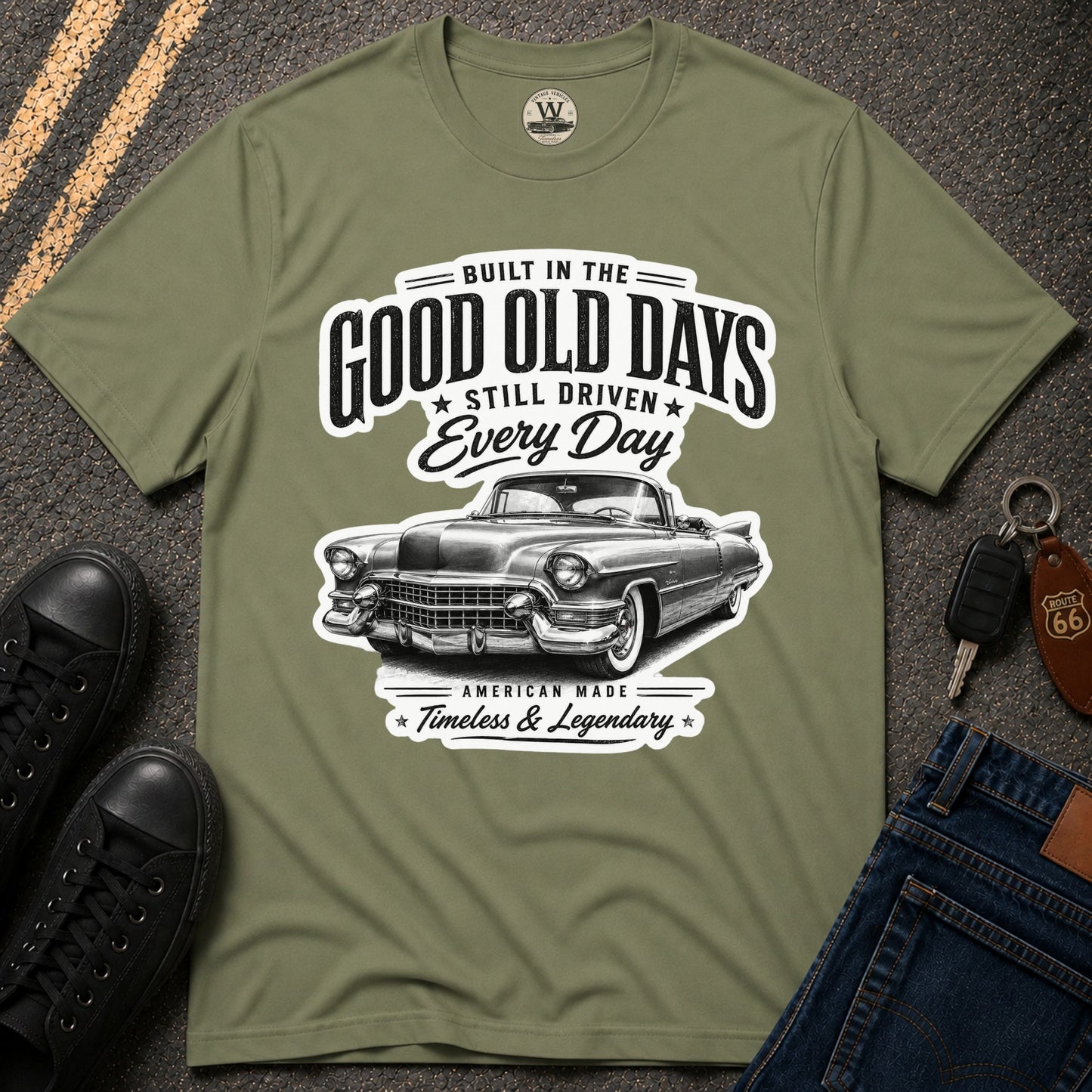 Built In The Good Old Days – Classic Car Tee