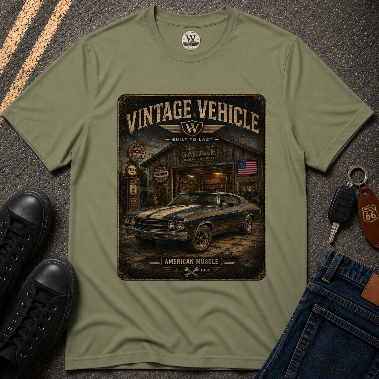 American Muscle Garage Tee