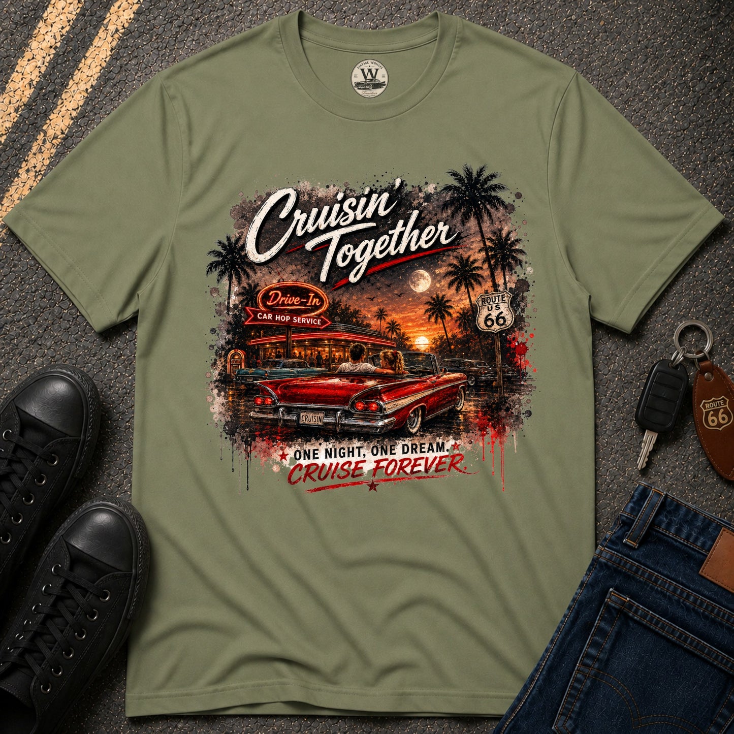 Cruisin' Together Red Convertible Tee