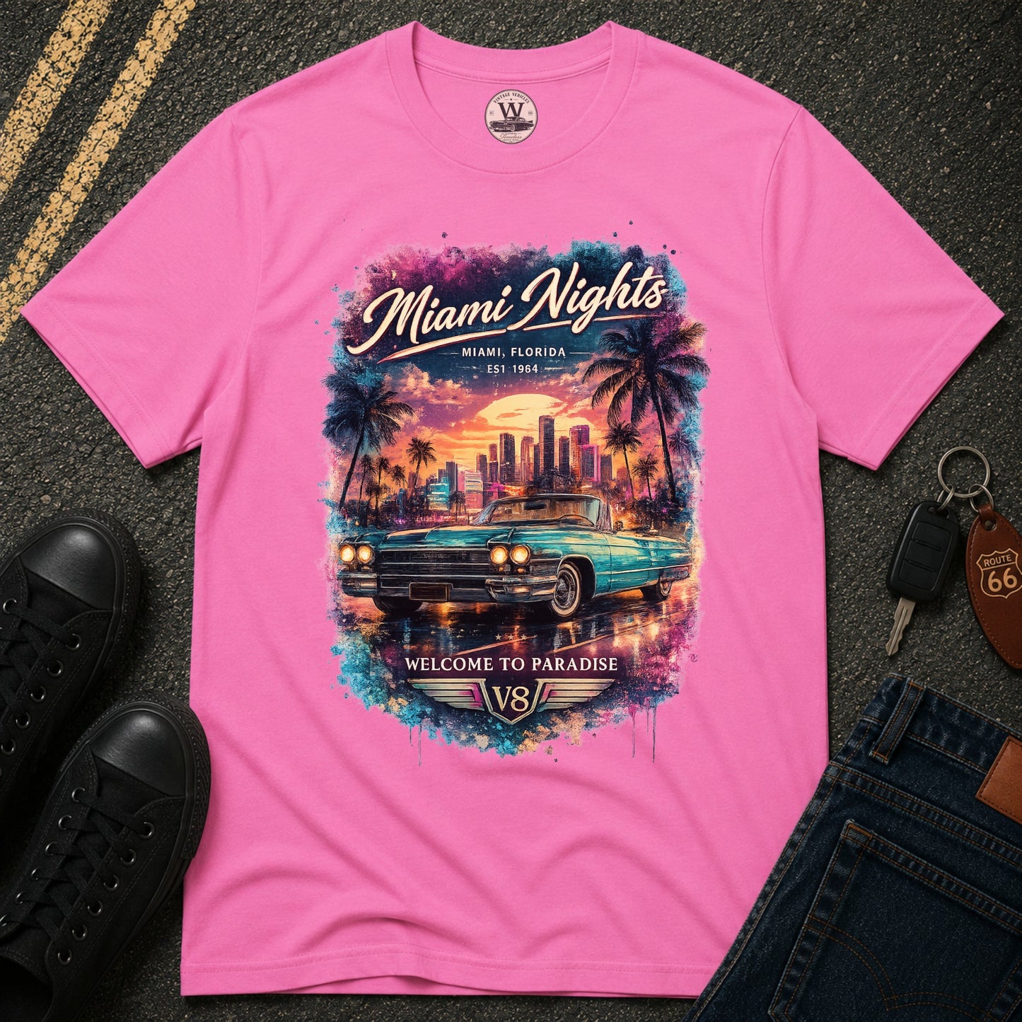 Miami Nights V8 Tee