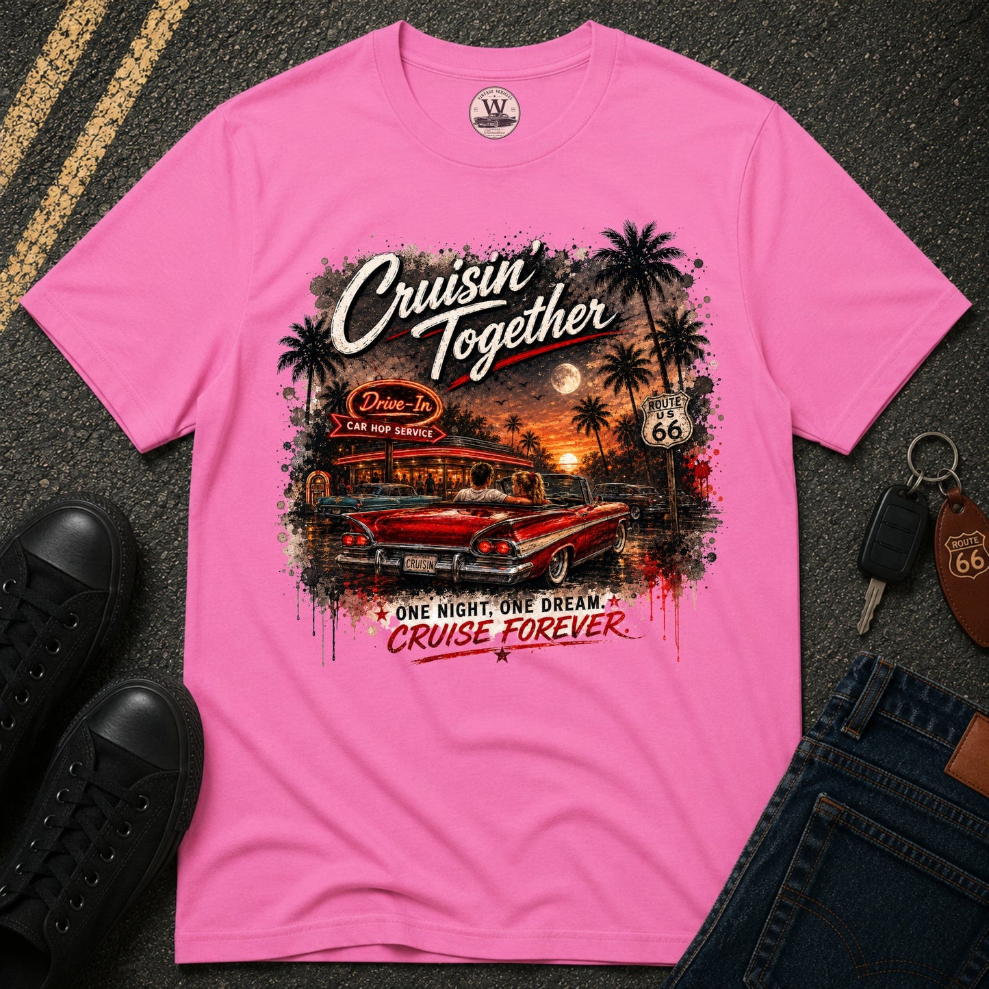 Cruisin' Together Red Convertible Tee