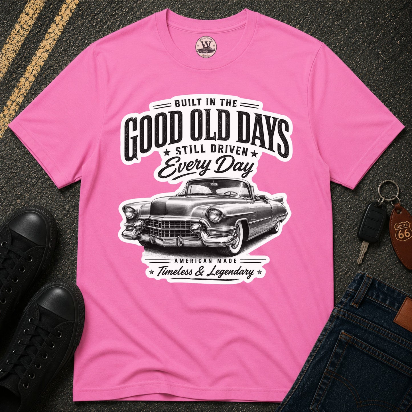 Built In The Good Old Days – Classic Car Tee