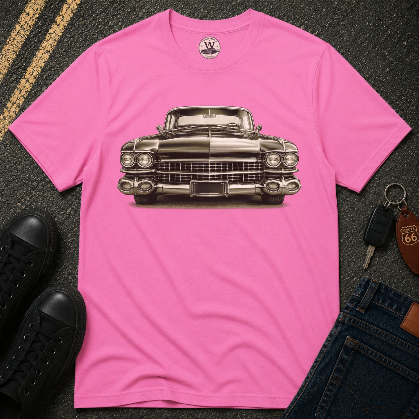 Classic 1950s American Car Graphic Tee