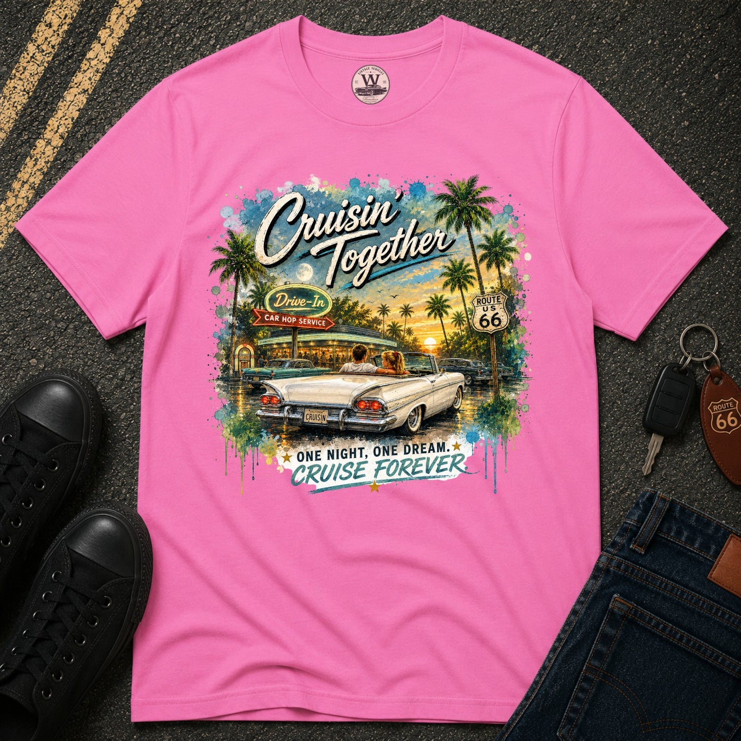 Cruisin' Together Vintage Convertible Tee