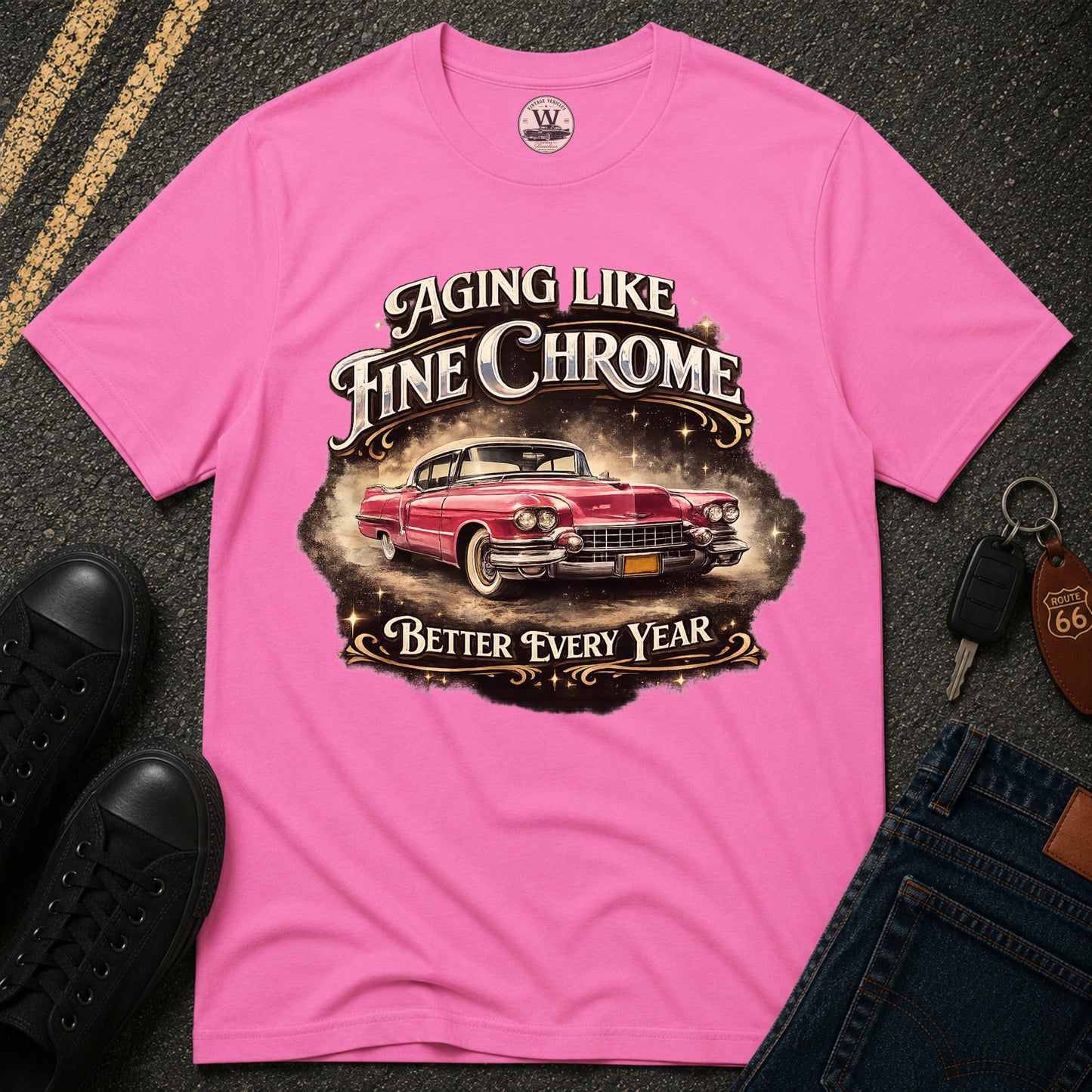 Aging Like Fine Chrome – Classic Car Tee