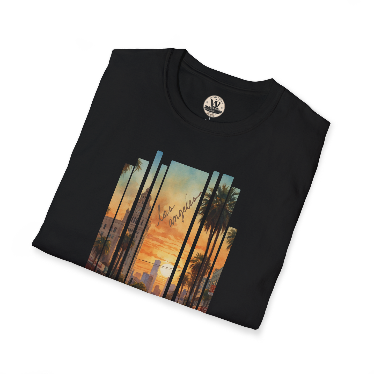 LA Sunset Vintage Car Tee