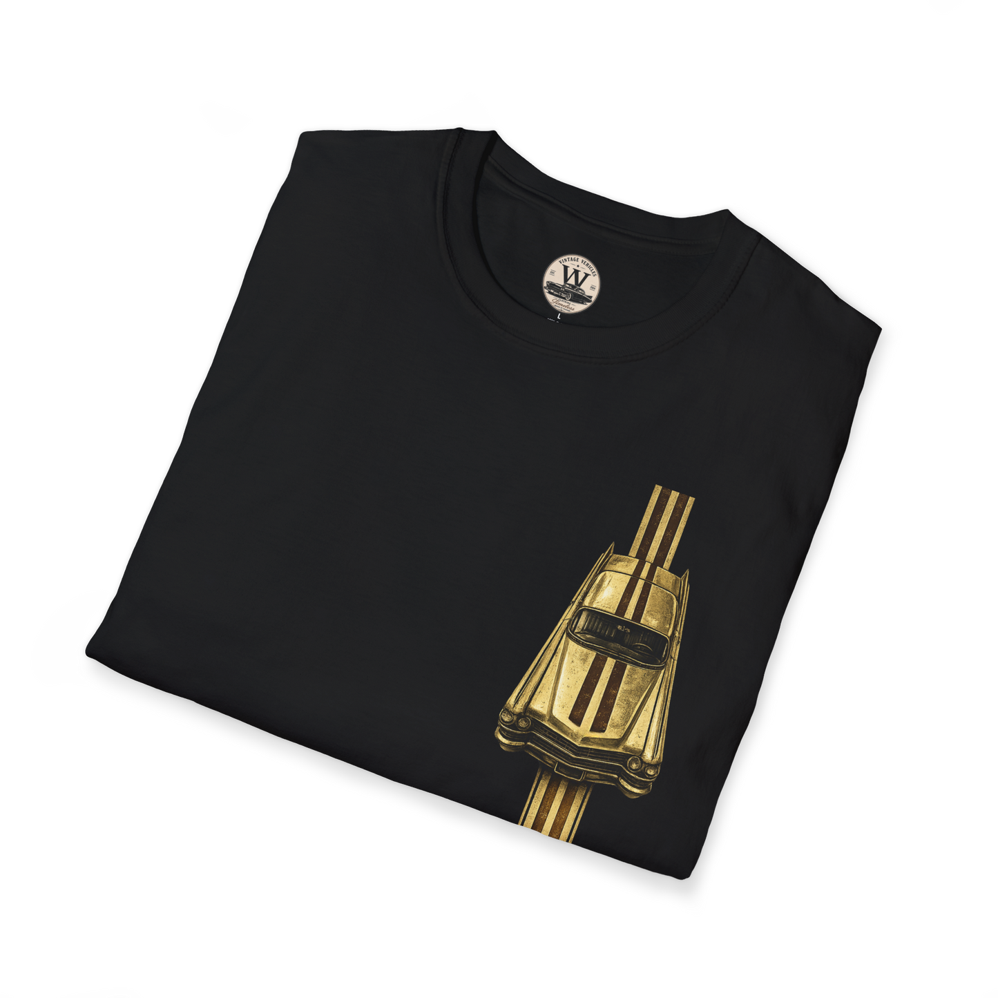 Gold Racer Stripe – Vintage Car Tee