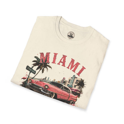 Miami Where Legends Cruise Vintage Car Tee