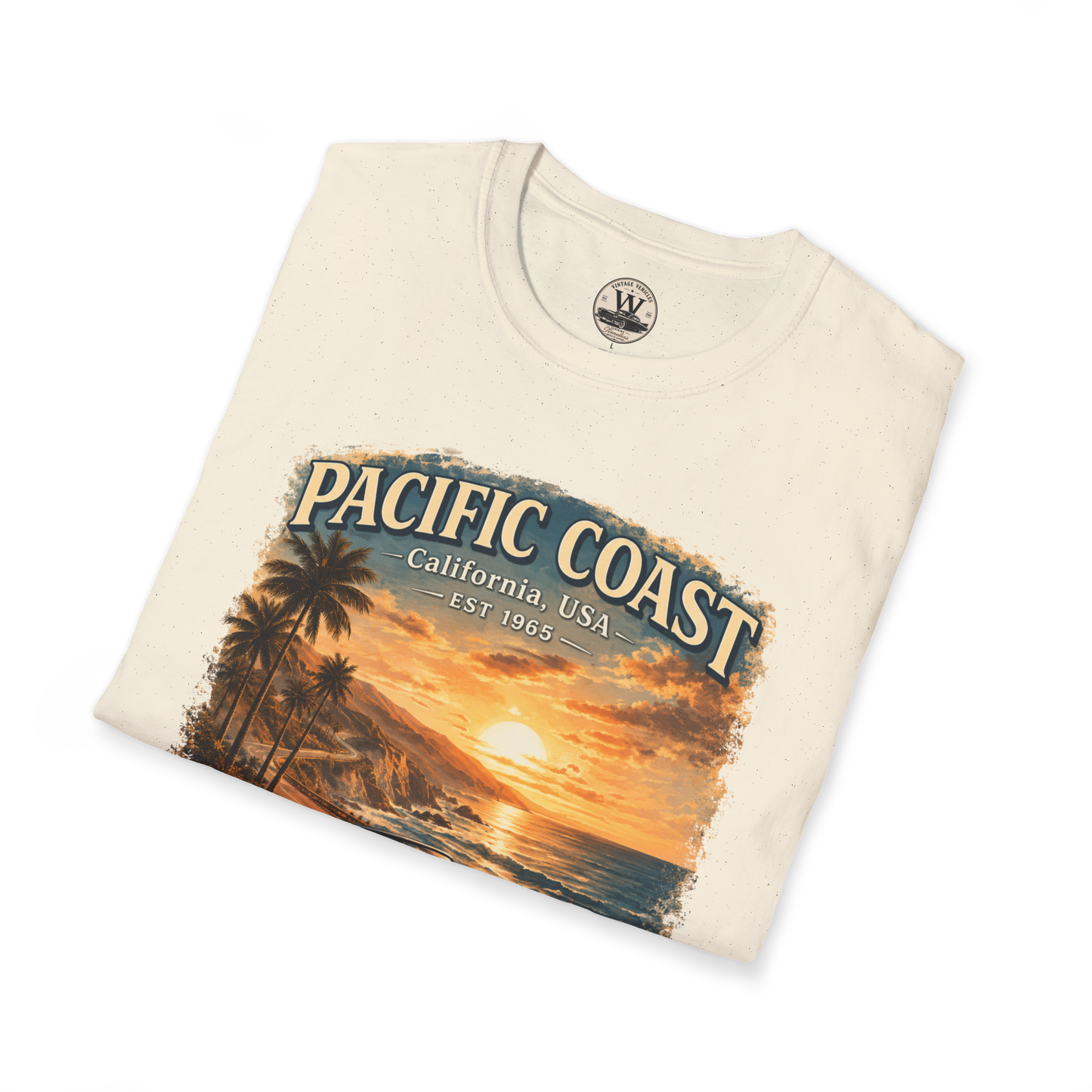 Pacific Coast Classic Car Sunset Tee
