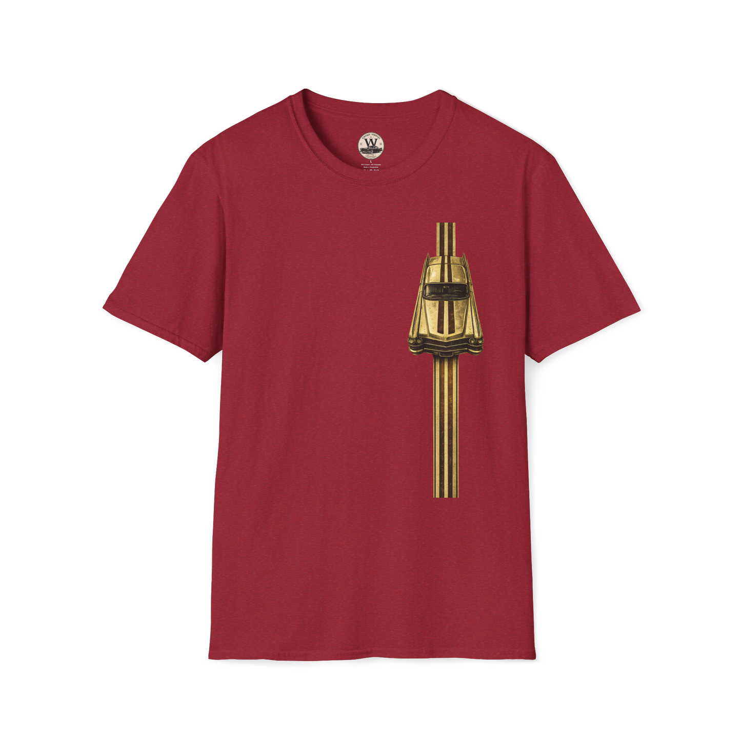 Gold Racer Stripe – Vintage Car Tee
