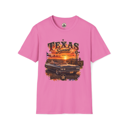 Texas Sunset Classic Car Tee