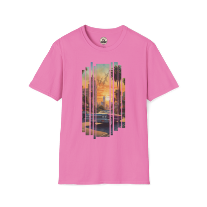 LA Sunset Vintage Car Tee