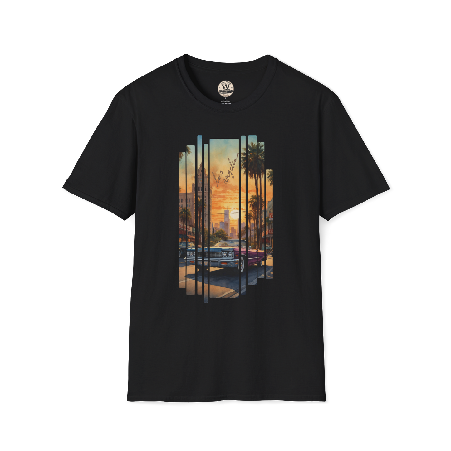 LA Sunset Vintage Car Tee