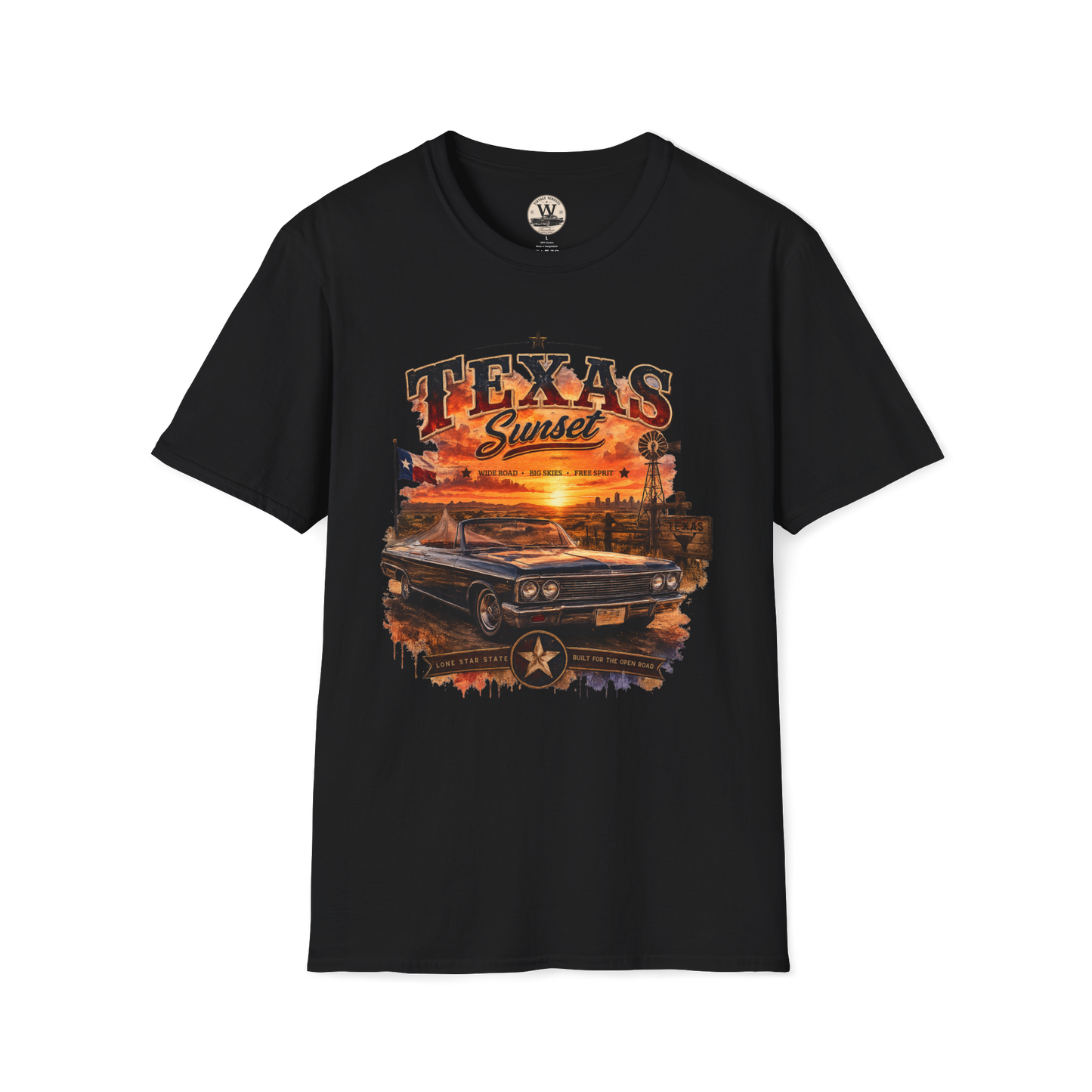 Texas Sunset Classic Car Tee
