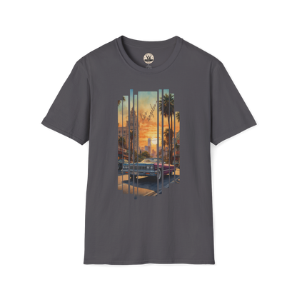LA Sunset Vintage Car Tee
