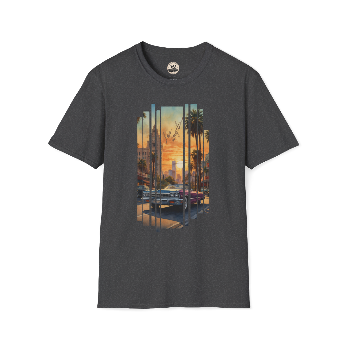 LA Sunset Vintage Car Tee