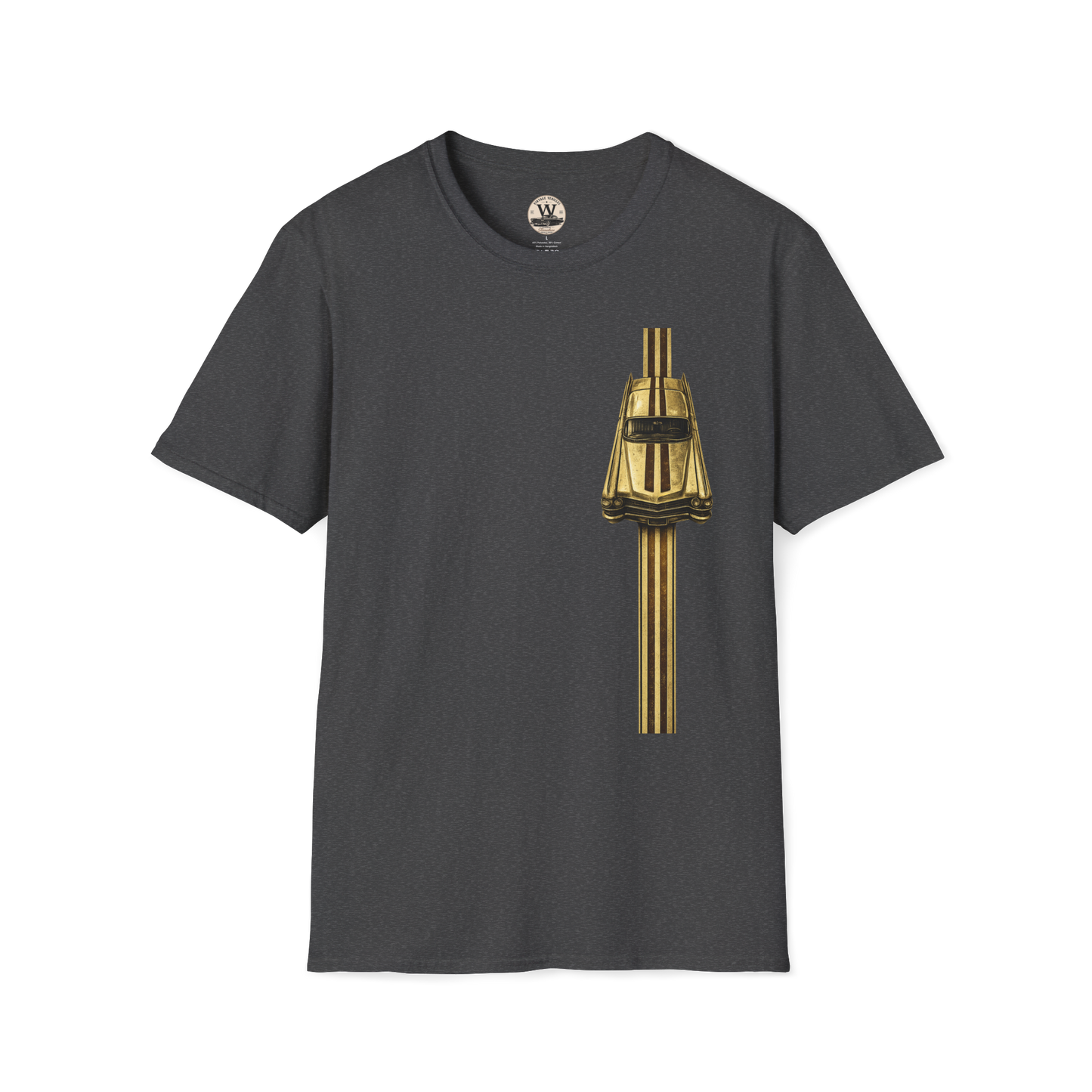 Gold Racer Stripe – Vintage Car Tee
