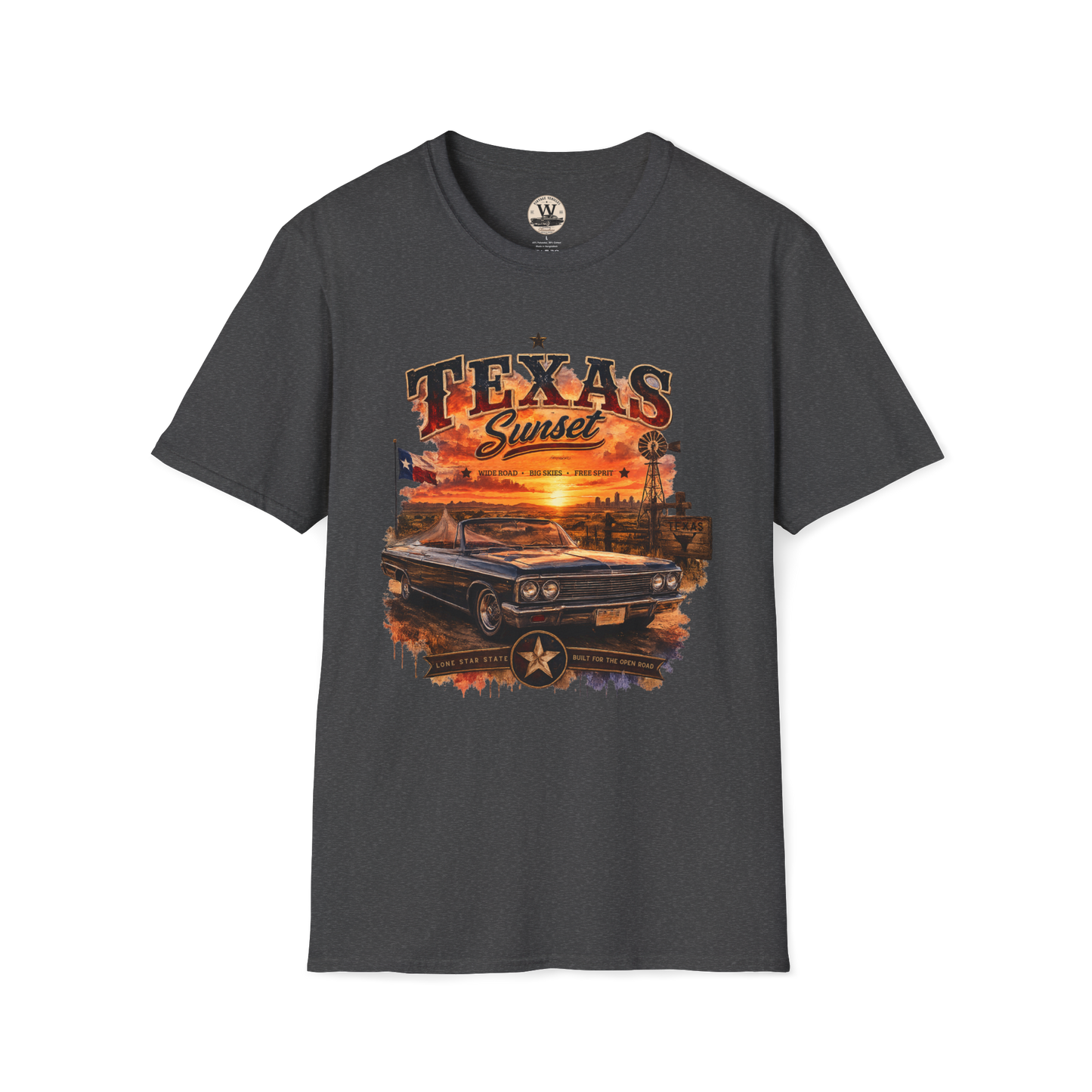 Texas Sunset Classic Car Tee
