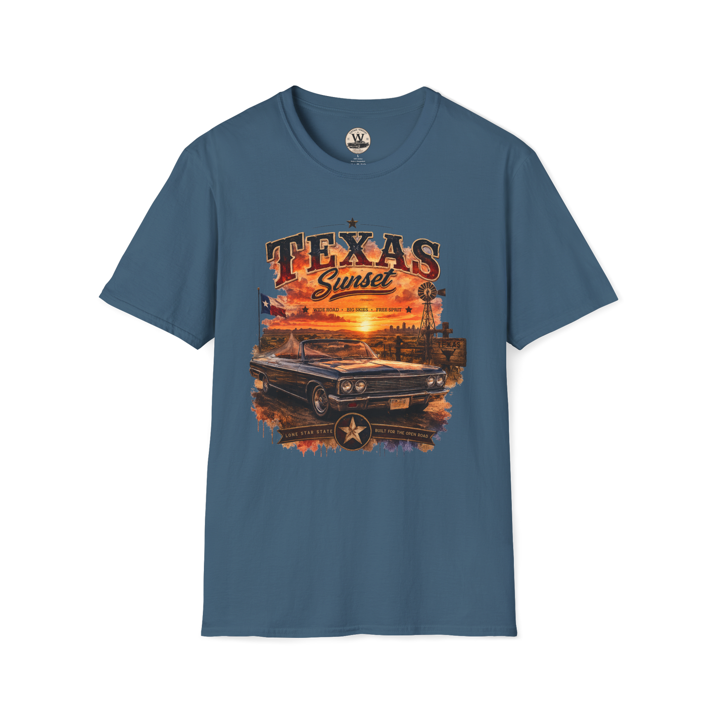 Texas Sunset Classic Car Tee