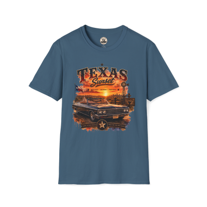Texas Sunset Classic Car Tee