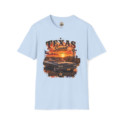 Texas Sunset Classic Car Tee