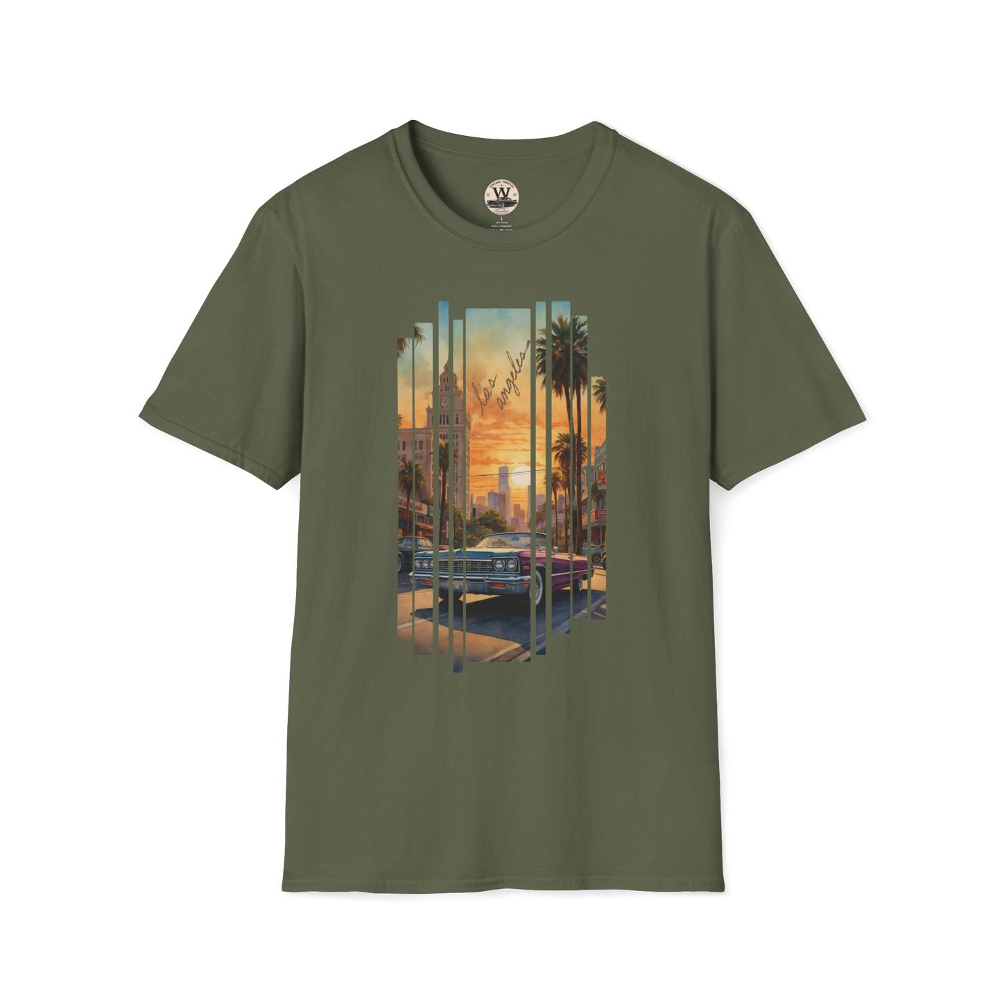LA Sunset Vintage Car Tee