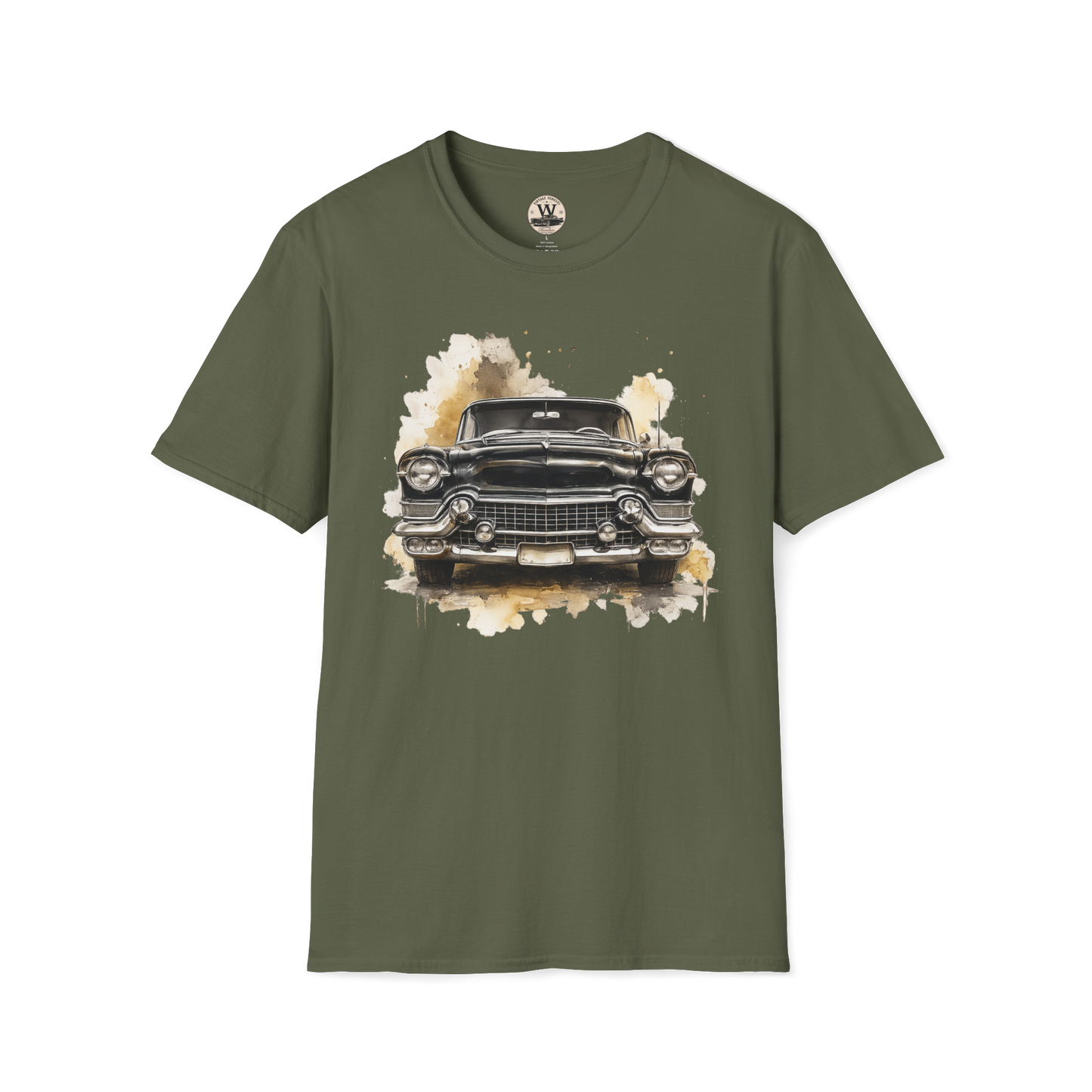 Vintage American Car Watercolor Graphic Tee