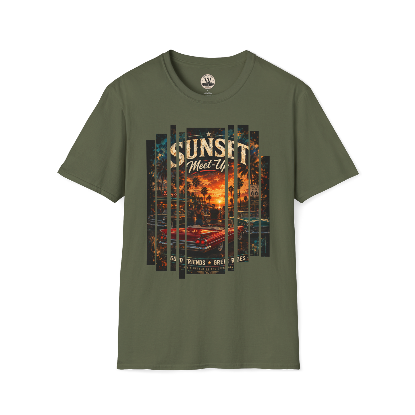 Sunset Meet-Up Classic Car Show Tee