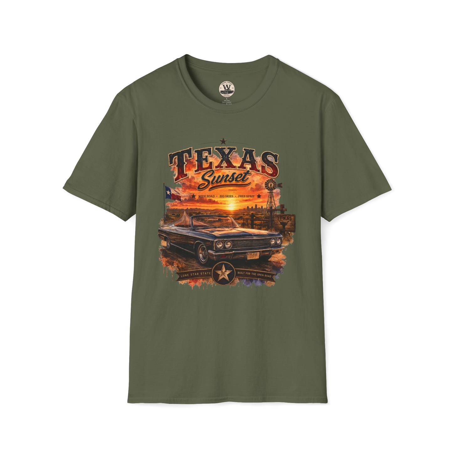 Texas Sunset Classic Car Tee