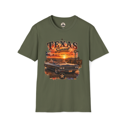 Texas Sunset Classic Car Tee