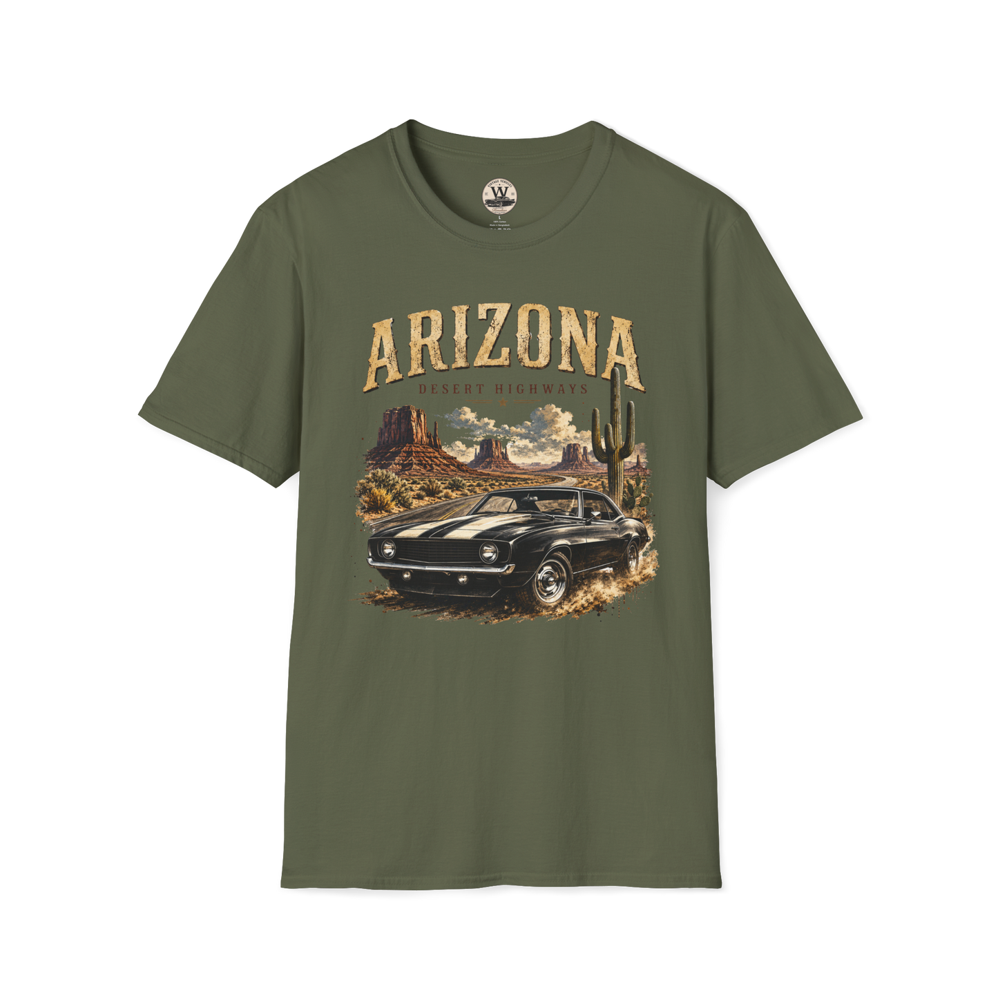 Arizona Desert Highways Vintage Car Tee